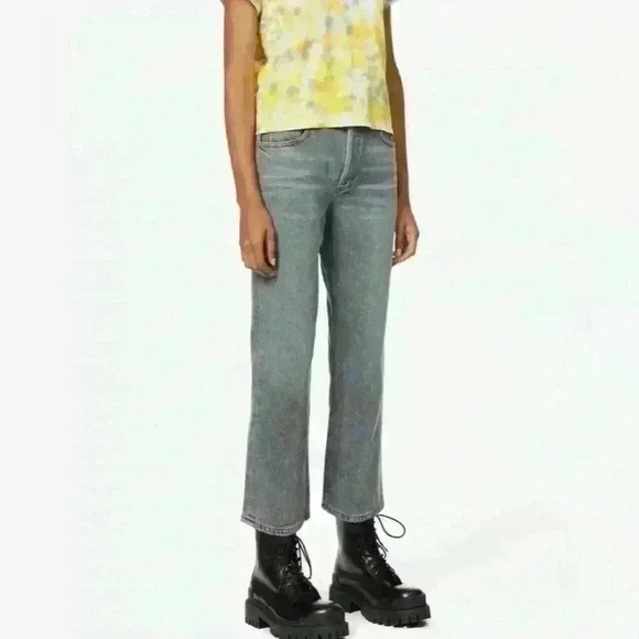 Agolde Ripley Grey Wash Straight Leg Cropped Vintage Inspired Design  size 25 - Picture 1 of 11
